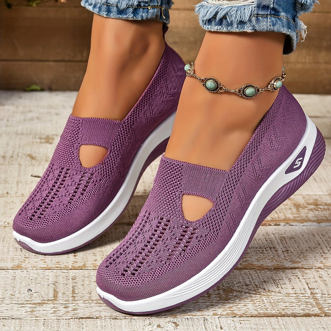 Damskie Buty Sportowe Wsuwane — Bez Sznurówek, Elastyczna Podeszwa, Oddychające