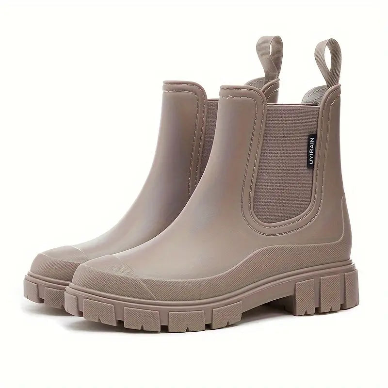 Scarpe donna Chelsea slip-on, stivaletti con suola spessa