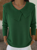 Pull en maille femme à grand col et col V