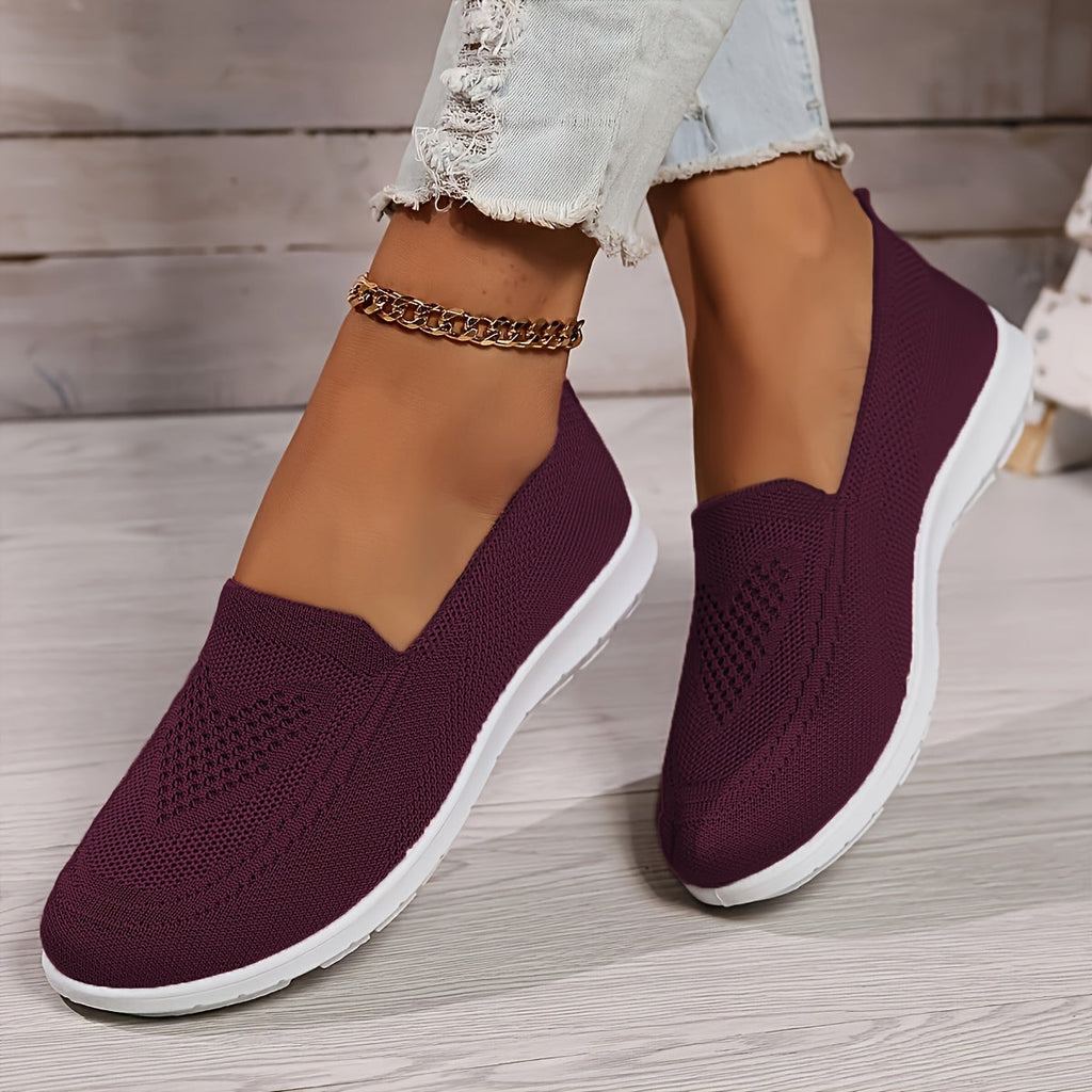 Scarpe donna slip-on sportive con tomaia in maglia