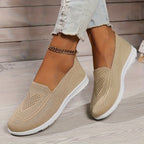 Scarpe donna slip-on sportive con tomaia in maglia