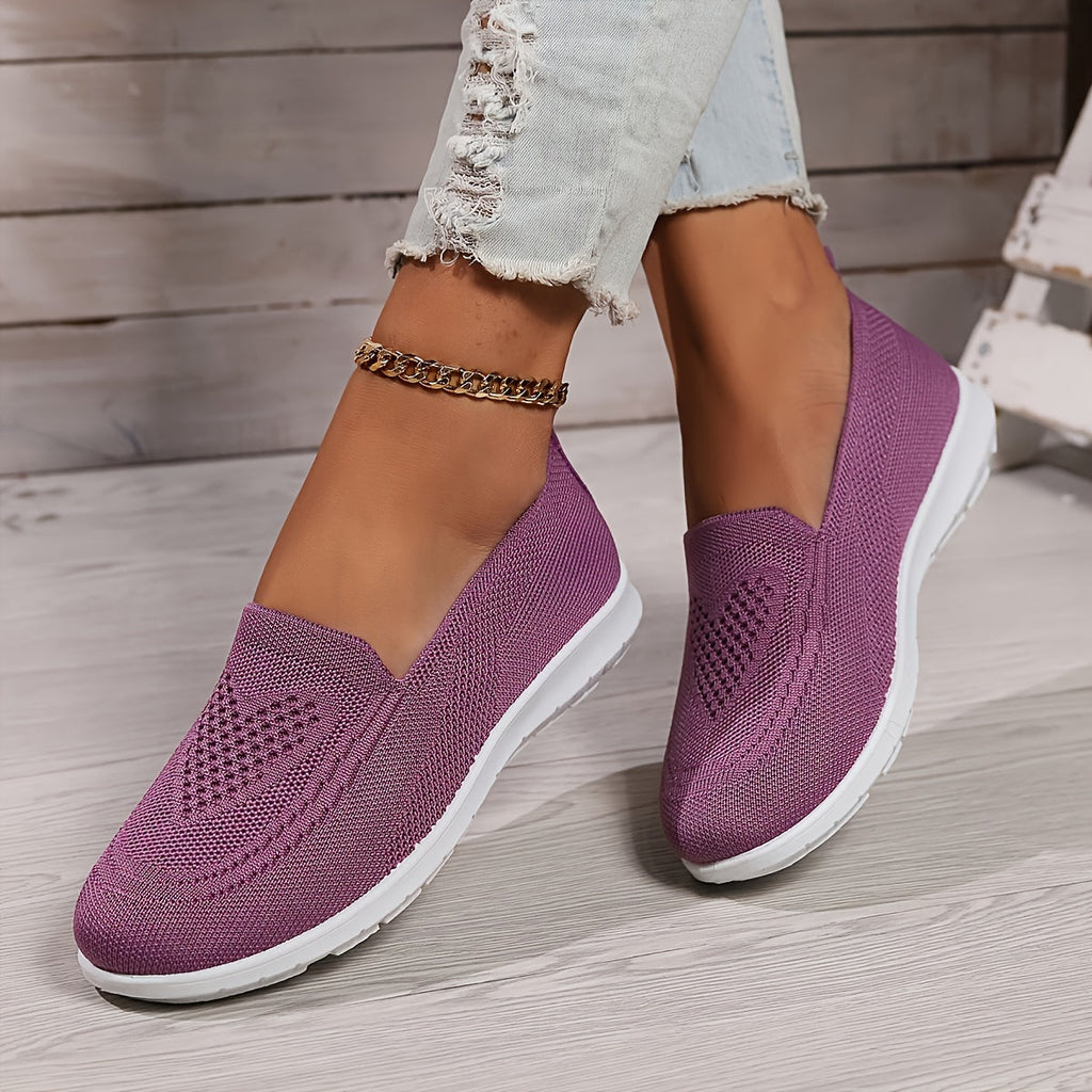 Scarpe donna slip-on sportive con tomaia in maglia