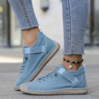 Damskie sneakersy sportowe z wysoką cholewką, sznurowaniem i paskiem na rzep