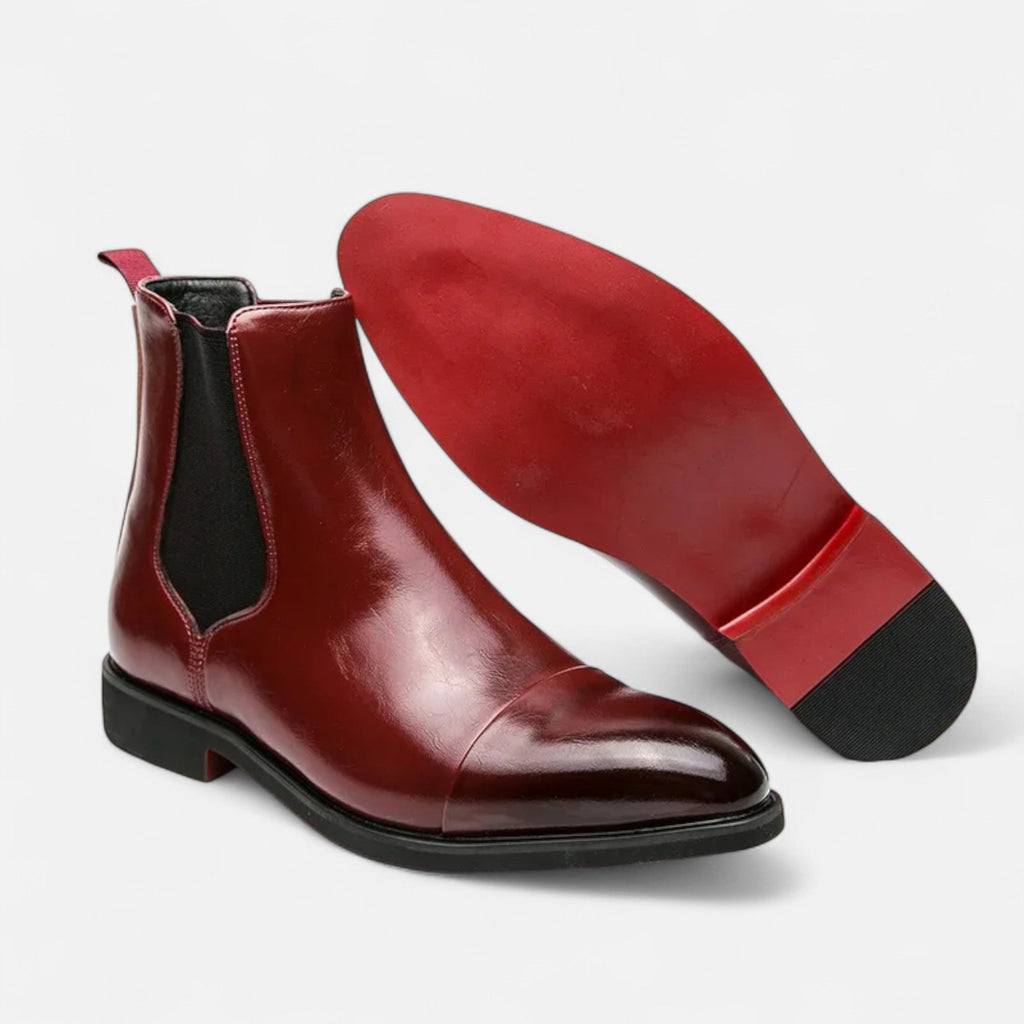 Botines Chelsea de hombre con tacón bajo y punta almendrada