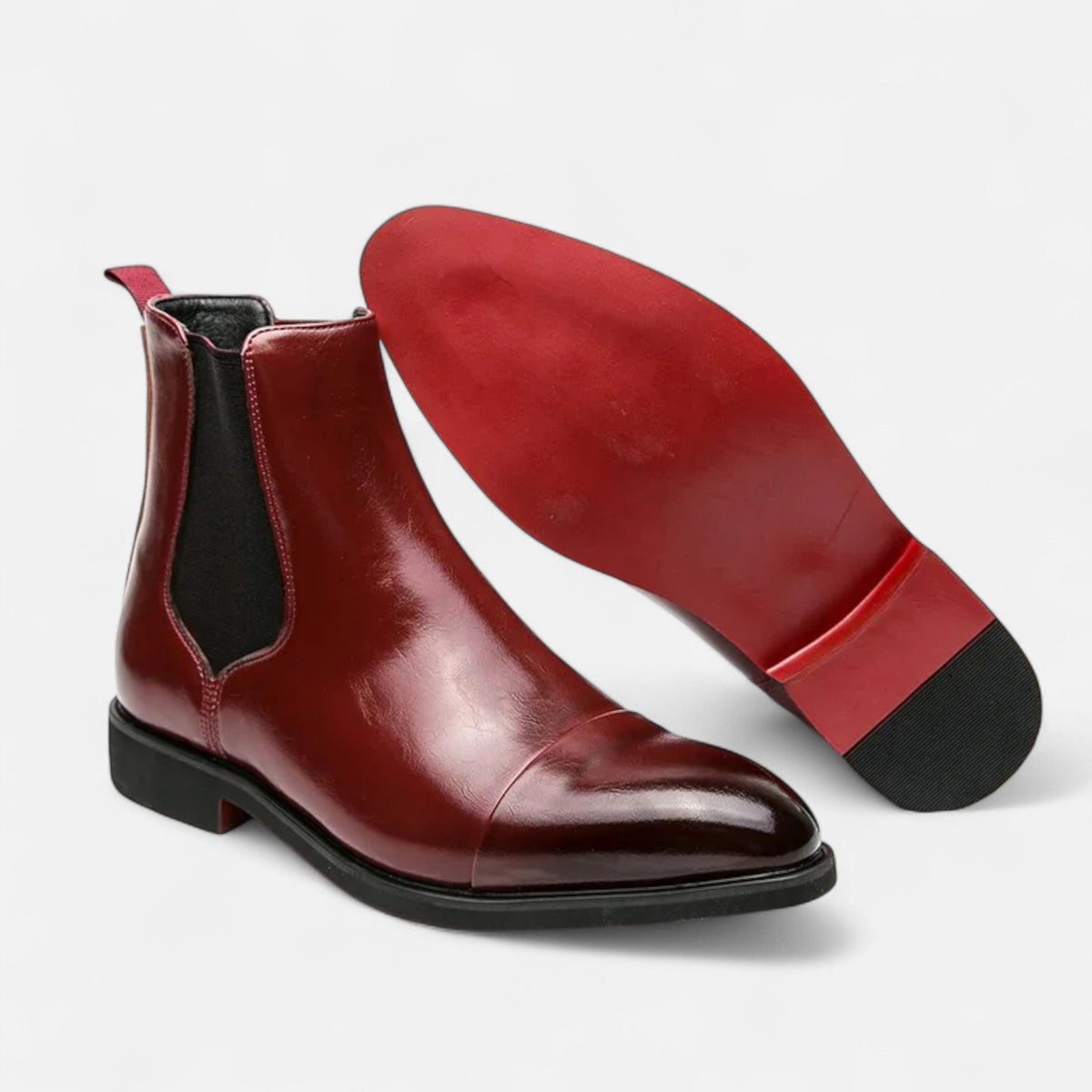 Botines Chelsea de hombre con tacón bajo y punta almendrada