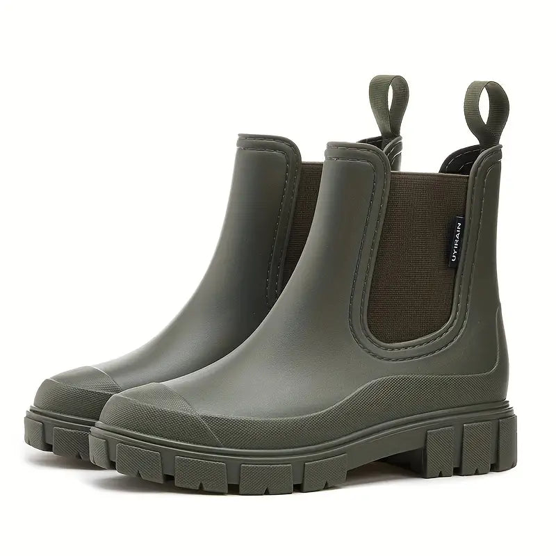 Scarpe donna Chelsea slip-on, stivaletti con suola spessa