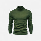 Jersey de hombre ajustado con cuello alto, manga larga