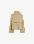 Trench donna corto con collo alla coreana