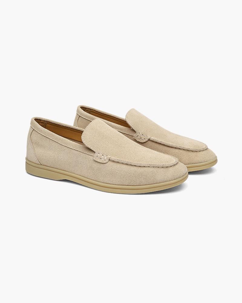 Loafers unisex med dekorativ rem og flad sål