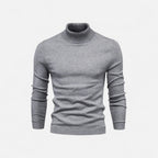 Jersey de hombre ajustado con cuello alto, manga larga