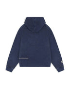 Sudadera de mujer con capucha azul con estampado
