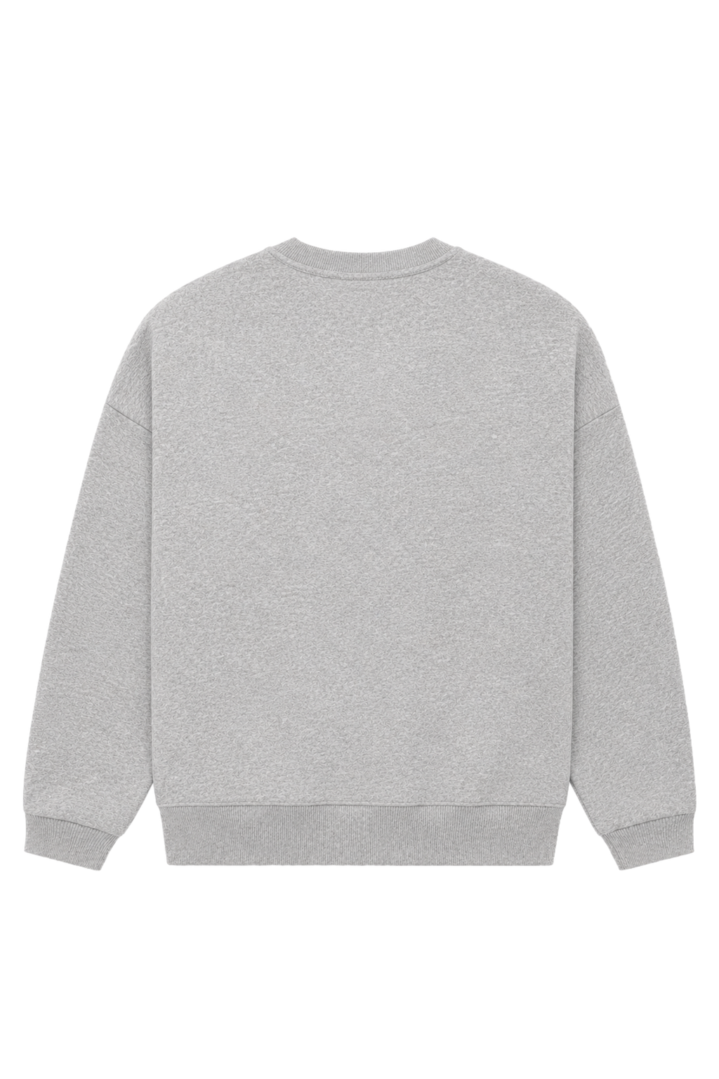 Felpa donna grigia con scollo rotondo e logo