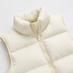 Gilet sans manches matelassé femme court à col montant
