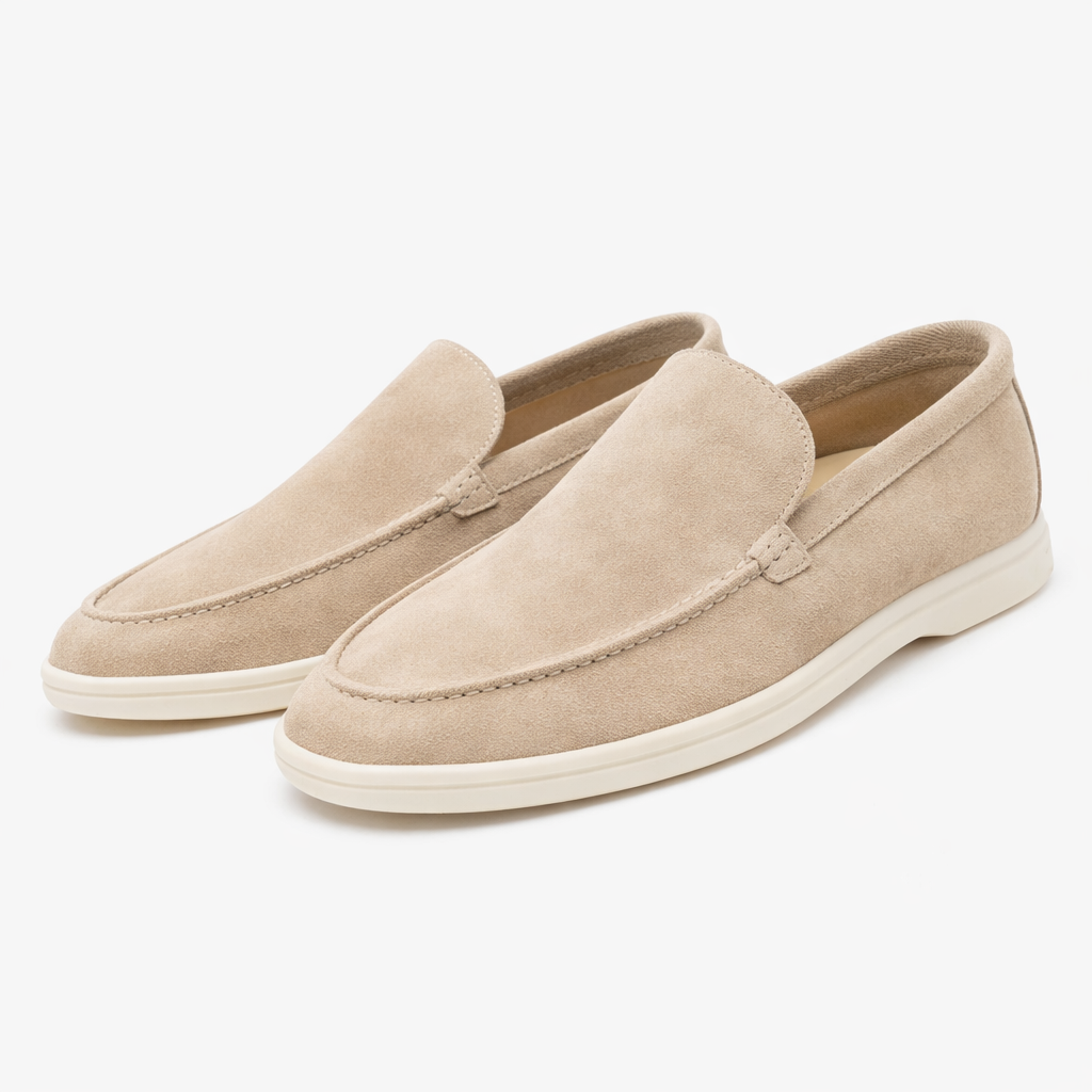 Mocassini unisex slip-on con cuciture e suola piatta