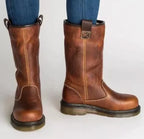 Women's Knee-High Boots With Warm Lining and Low Heel