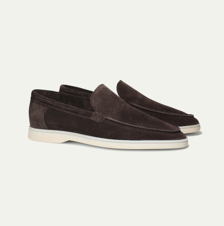 Mocassini uomo slip-on con cucitura decorativa