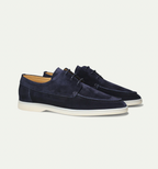 Mocasines náuticos de hombre con cordones y punta decorativa