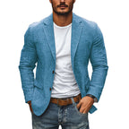 Tætsiddende blazer til mænd med revers og knapper