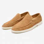 Mocassini unisex slip-on con cuciture e suola piatta