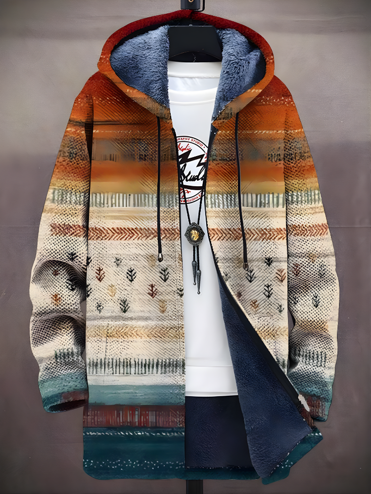 Sweat à capuche zippé unisexe, motif multicolore