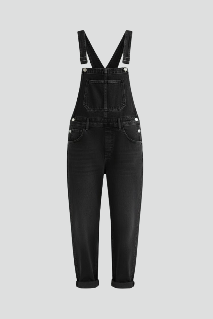 Tuta di jeans donna con taglio ampio