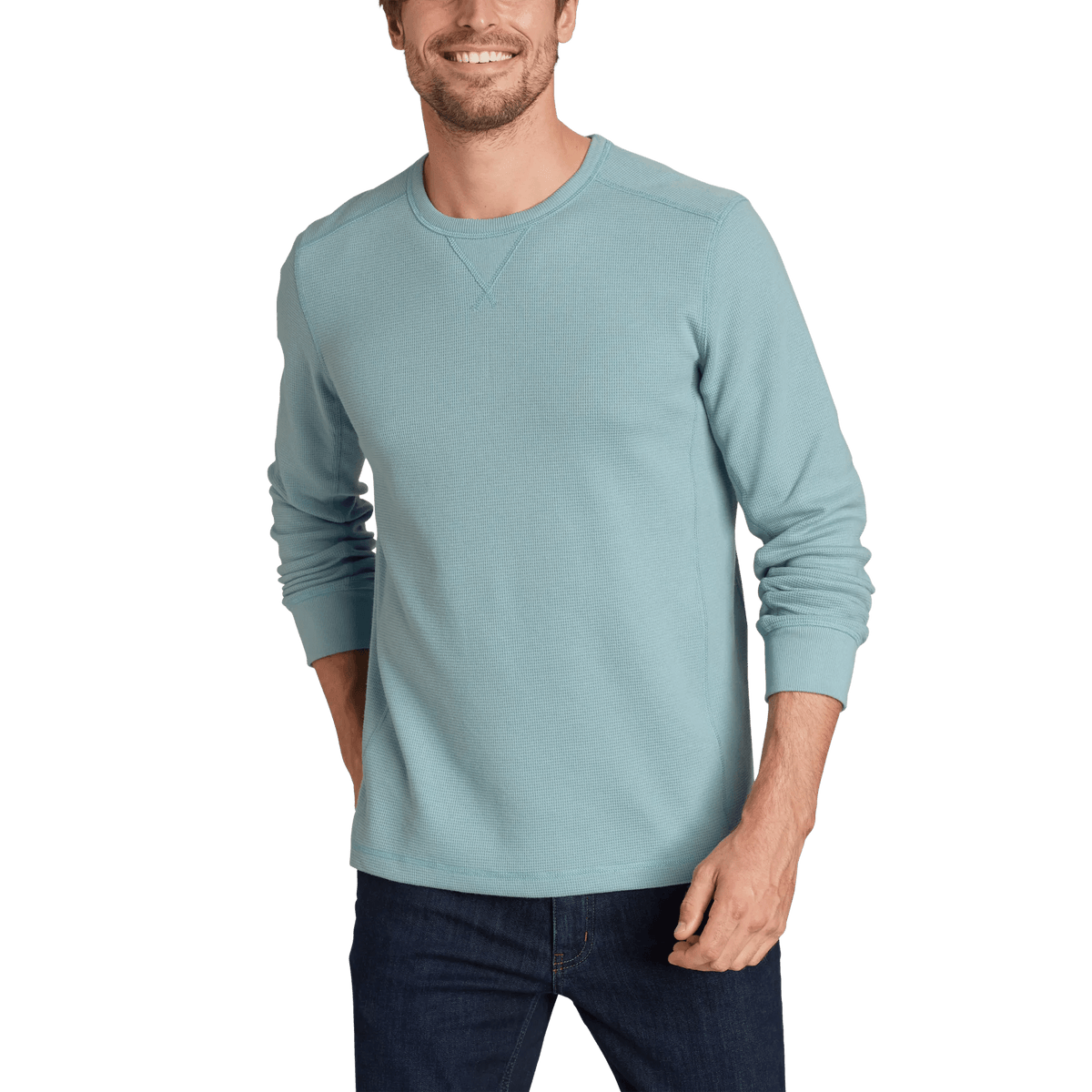 T-shirt termica uomo a maniche lunghe, girocollo