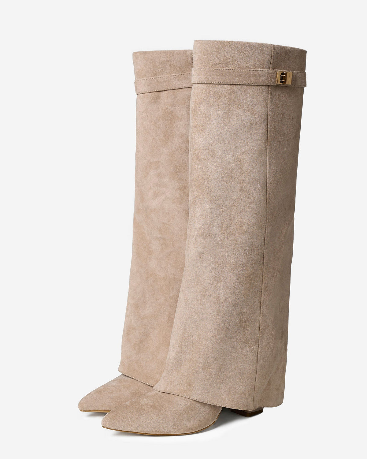 Bottes hautes femme au-dessus du genou avec bride décorative