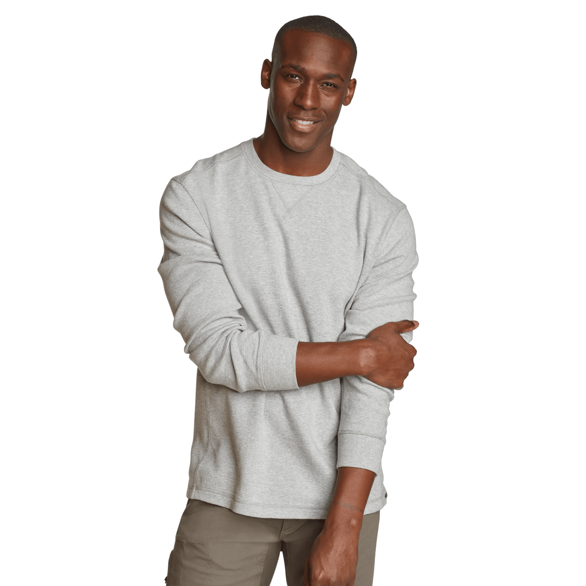 T-shirt termica uomo a maniche lunghe, girocollo