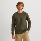 T-shirt termica uomo a maniche lunghe, girocollo