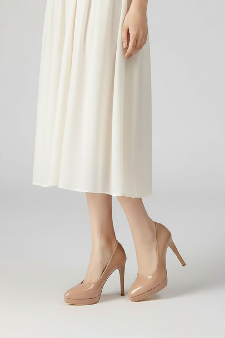 Damskie Szpilki z Zamkniętym Noskiem i Podwyższoną Platformą