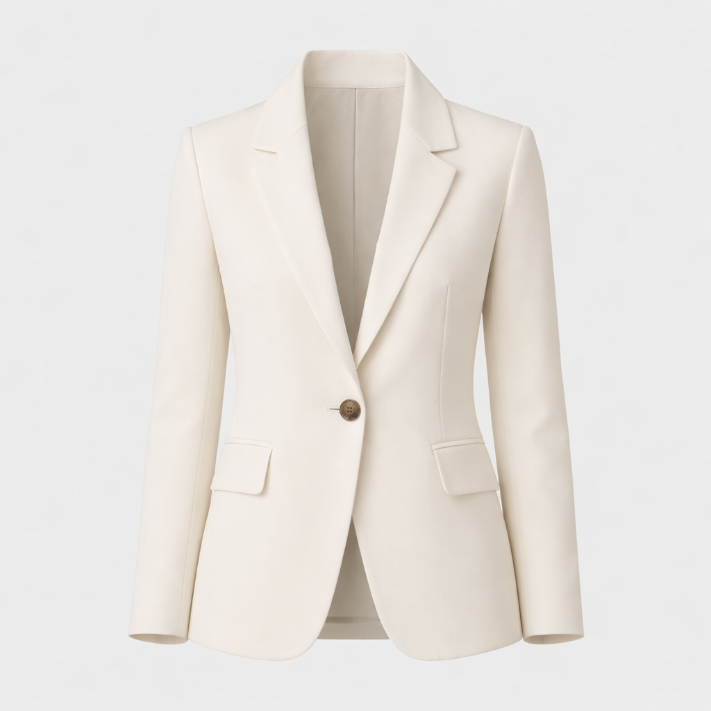 Tætsiddende blazer til damer med reverser og lommer