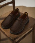 Mocassini donna slip-on con cuciture decorative