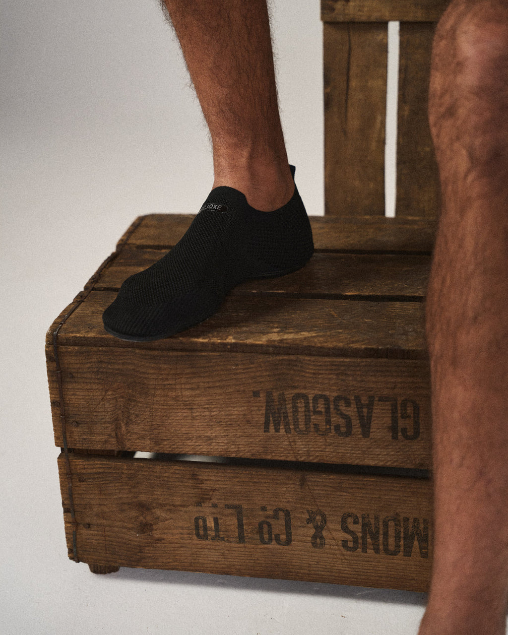 Chaussures femme à enfiler en maille, profil bas