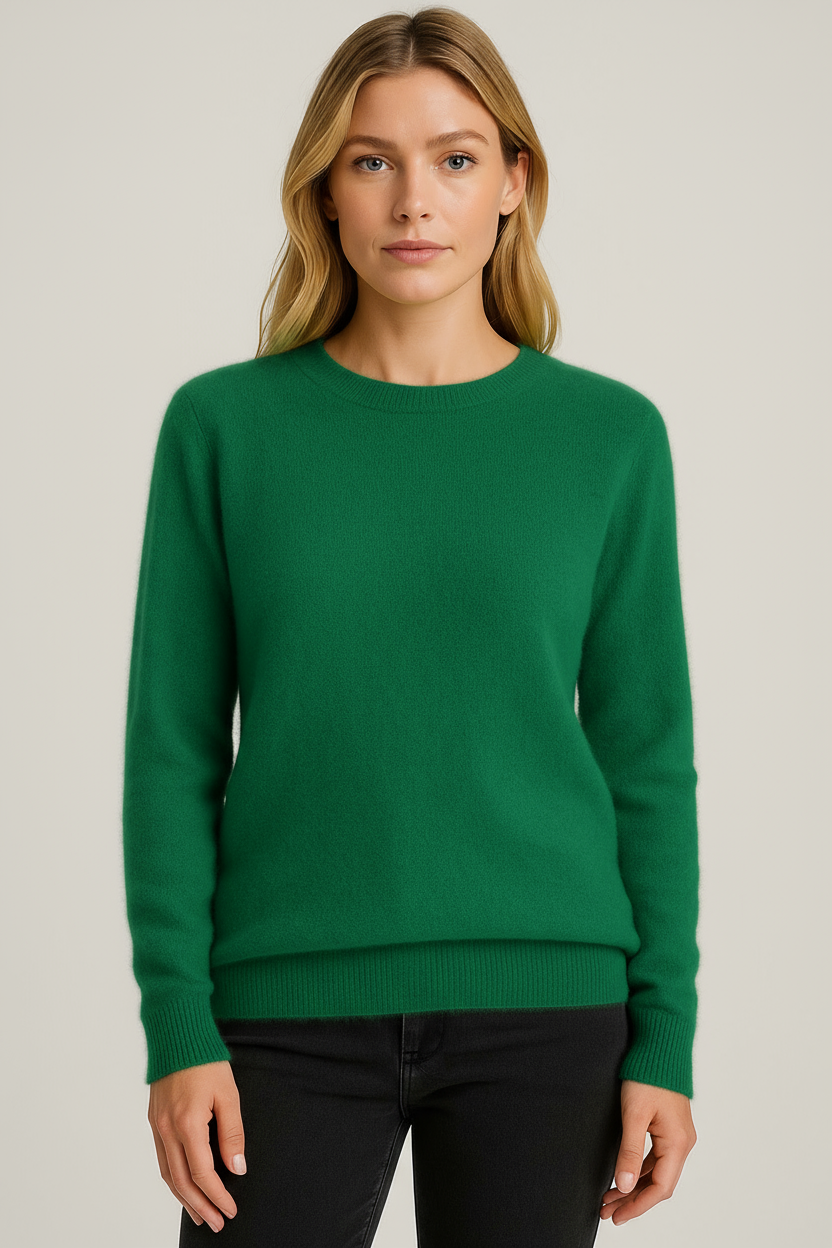 Maglione donna classico con scollo rotondo e maniche lunghe