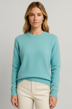 Maglione donna classico con scollo rotondo e maniche lunghe