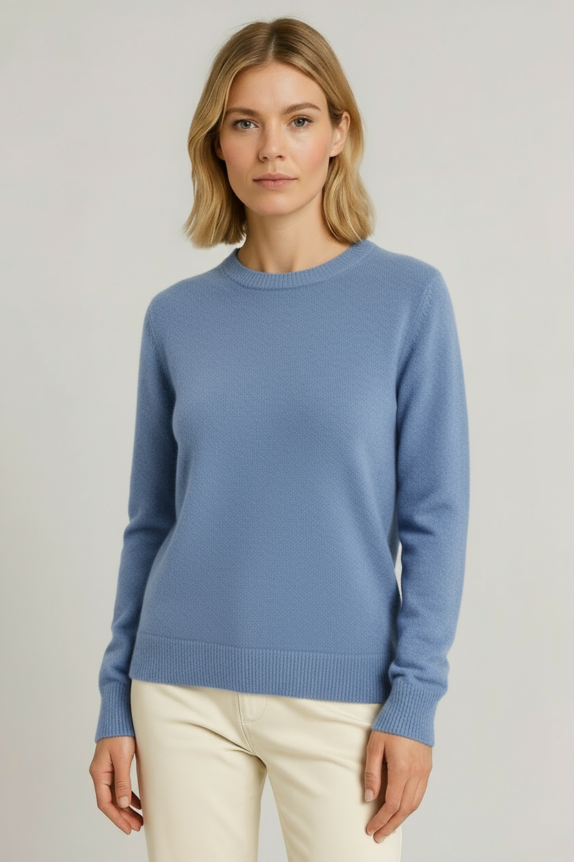 Maglione donna classico con scollo rotondo e maniche lunghe