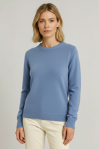 Maglione donna classico con scollo rotondo e maniche lunghe
