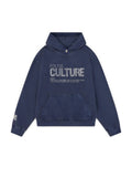 Sudadera de mujer con capucha azul con estampado