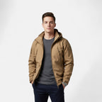 Giacca uomo con cappuccio, chiusura con zip, tasche