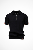 Polo homme côtelé à manches courtes