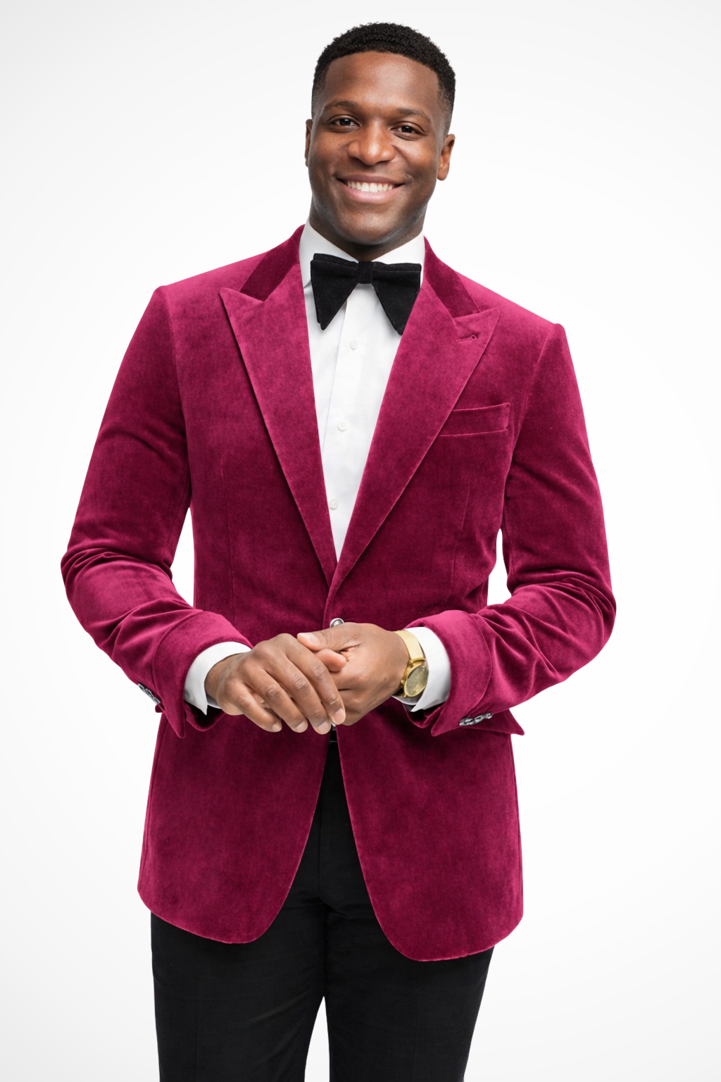 Blazer de homem com lapelas em bico e corte justo