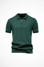 Polo homme côtelé à manches courtes