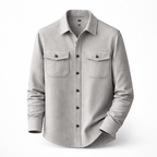 Overshirt til mænd med klassisk krave og brystlommer
