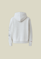 Sweat à capuche femme gris clair avec poche kangourou