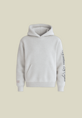 Sweat à capuche femme gris clair avec poche kangourou