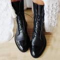 Bottes femme à lacets, bout rond et talon