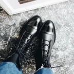 Bottes femme à lacets, bout rond et talon