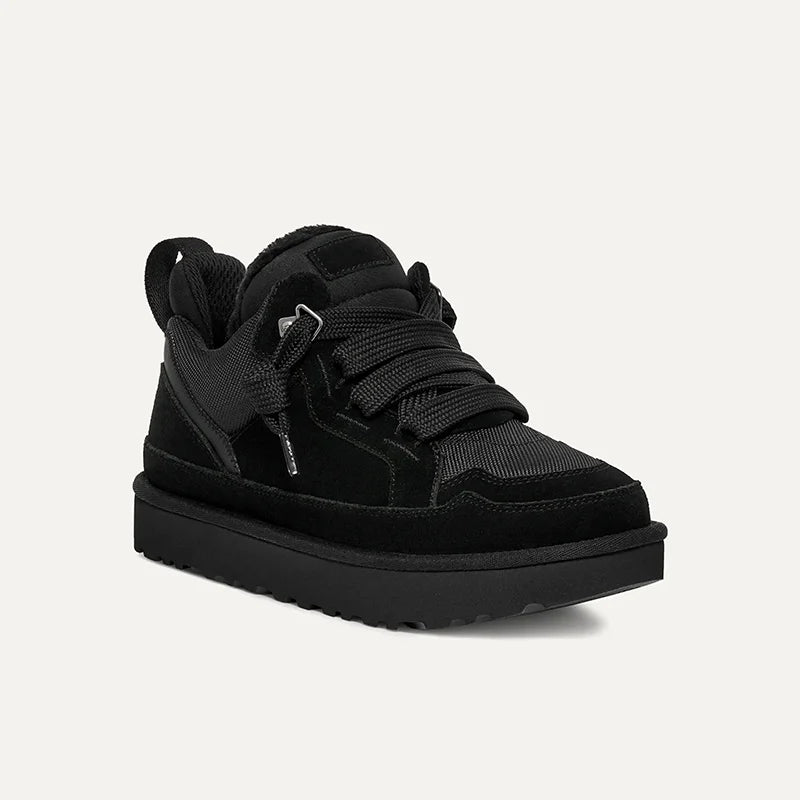 Damskie sneakersy zimowe na platformie z puszystym ociepleniem i sznurowaniem