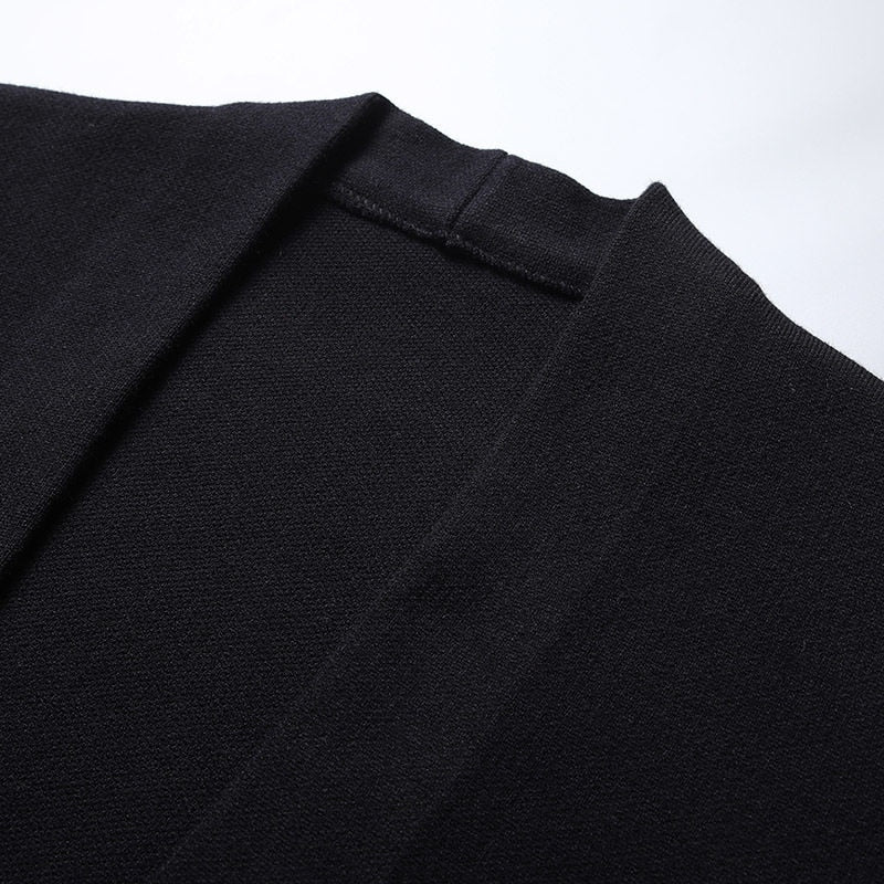 Cardigan uomo in maglia a righe con tasche