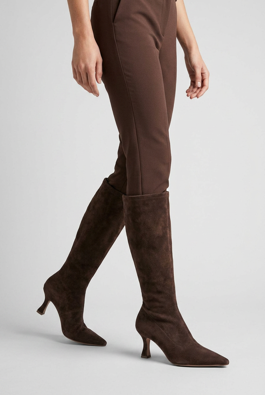 Women's Over-the-Knee Boots With High Heels and Pointed Toes